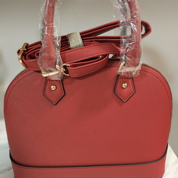 Elegant Red Satchel by - Picture 6 of 12